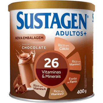 complemento-alimentar-sustagen-adultos-sabor-chocolate-lata-400g - Imagem