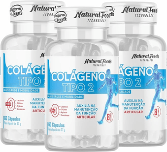 kit-3x-colageno-tipo-2-uc-2-vitaminas-joelho-e-articulacao-60-caps - Imagem