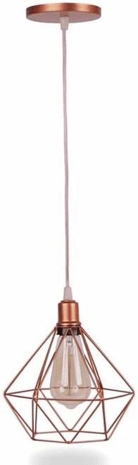 luminaria-de-teto-pendente-modelo-diamante-aramado-cobre-rose-brasil-decor - Imagem
