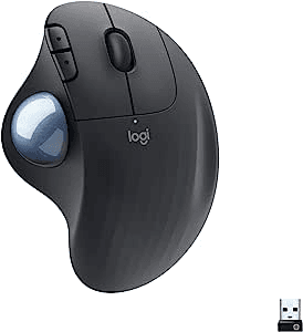 mouse-sem-fio-logitech-trackball-ergo-m575-com-controle-facil-do-polegar-rastreamento-preciso-e-suave-design-ergonomico-e-confortavel-conexao-bluetooth-e-usb-compativel-com-windows-e-mac - Imagem