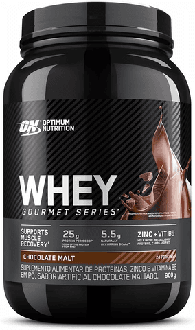 optimum-nutrition-gourmet-100-whey-protein-900g-chocolate - Imagem