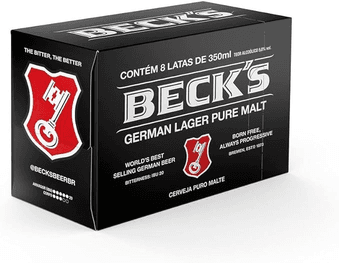 pack-cerveja-becks-lata-sleek-350ml-com-08-unidades - Imagem