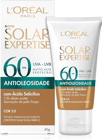 protetor-solar-facial-loreal-paris-solar-expertise-antioleosidade-fps60-cor-10-clara-40g - Imagem
