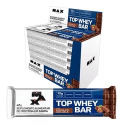 suplemento-em-barra-max-titanium-top-whey-bar-proteinas-sabor-chocolate-com-avela-em-caixa-de-41ml-12-un-pacote - Imagem