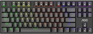 teclado-mecanico-gamer-aoc-gk450-aoc-red-switch-tkl-us-led-rainbow-macro-manager - Imagem
